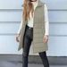 Women's Plus Size Cotton Vest Jacket Autumn/Winter Solid Color Zipper Pocket Mid Length Style Clothing_ecoleips.com