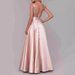 Women's Clothing New Fashion Evening Dress Sequin Rose Gold Slim Ball Gown V Neck Backless Bridesmaid Dress Summer_ecoleips.com