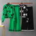 Classic Star Contrast Color Round Neck Short Fit Elegant Knit Blazer & Pants Set For Women Women's Clothing_ecoleips.com
