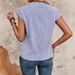 2025 European And American Cross-border Women's Summer New Style Button-up Short-sleeved Shirt, Lapel Casual Striped Top_ecoleips.com