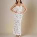Elegant White Strapless Bandage Sexy Suspender Lace Up Tie Waist Hip Wrapped Long Dress Formal Evening Party Gown_ecoleips.com