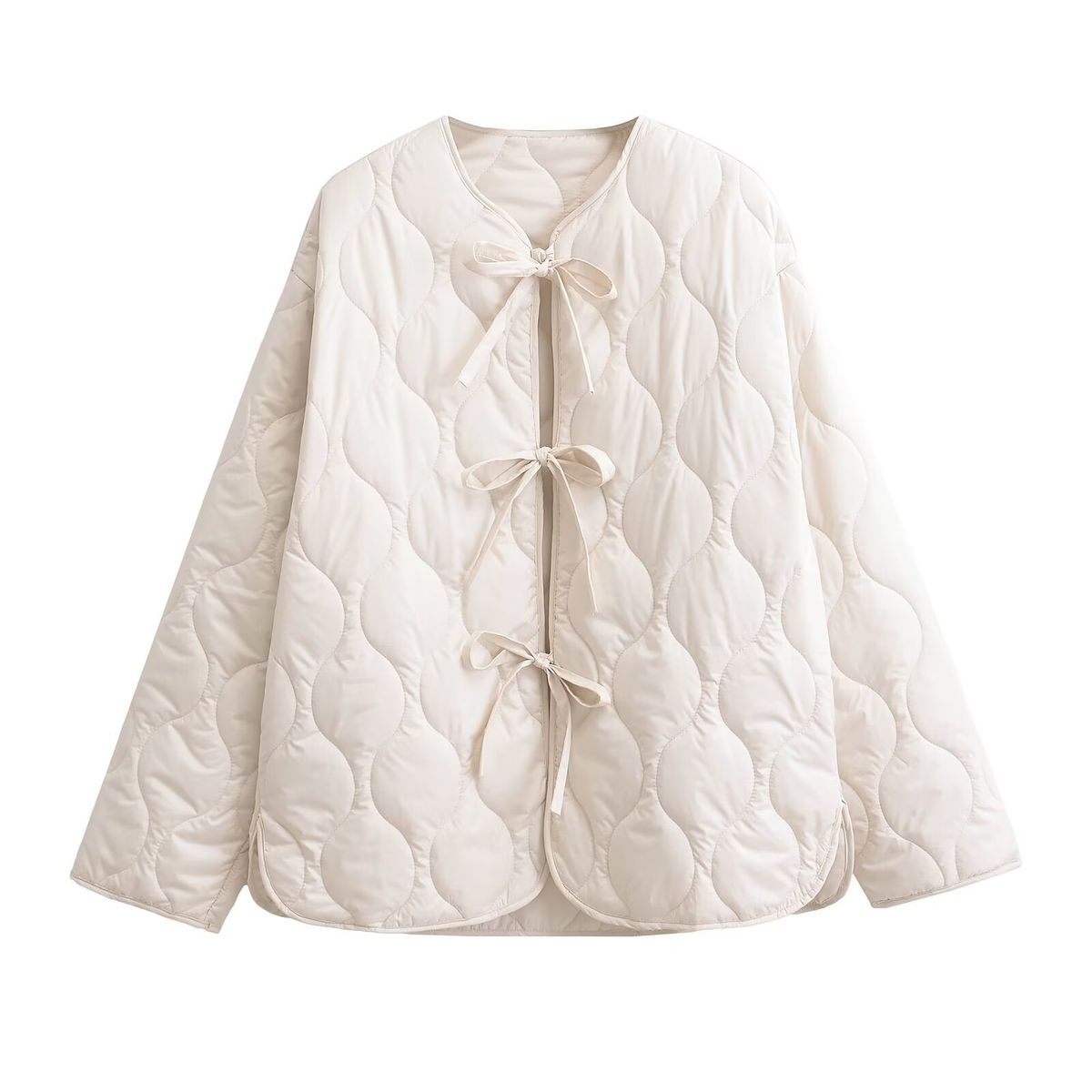 Quilted Puffer Jacket For Women - Lightweight Winter Coat With Stand Collar, Oversized Fit, Zip Front & Versatile Pockets, Trendy Streetwear Essential_ecoleips.com