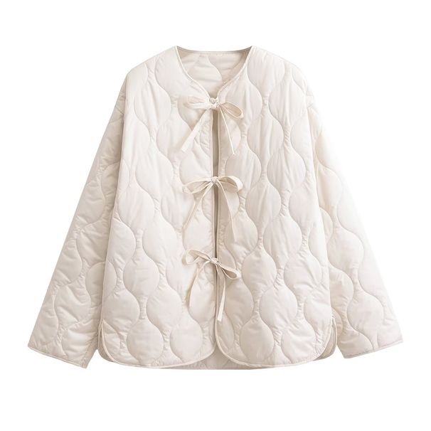 Quilted Puffer Jacket For Women - Lightweight Winter Coat With Stand Collar, Oversized Fit, Zip Front & Versatile Pockets, Trendy Streetwear Essential_ecoleips.com