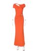 Hugcitar Fashion Solid Short Sleeve Hollow Out Backless Tie Flower Maxi Dress Summer Women Y2K Clothes Birthday Party Festival_ecoleips.com