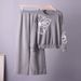 Cross-Border European And American Foreign Trade Elegant Knitted Round Neck Embroidered Sweater + Loose Casual Wide-Leg_ecoleips.com