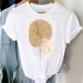 European And American Cross-border Foreign Trade Women's Clothing, Floral Print Round-neck Short-sleeve T-shirt Top_ecoleips.com