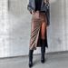 "Vintage-Inspired Faux Leather Pencil Skirt – High-Waisted Side Slit Skirt For Women (S-XXL, Black/Brown/Red, Polyester Blend, Retro Chic)"_ecoleips.com