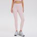 High Waist Nude Yoga Pants for Women Sports Training Fitness Hip Lift Pilates Outer Wear Fashionable Nine Point Cross Border_ecoleips.com