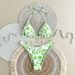 New 2026 Women's Sexy Two Piece Swimsuit European American Style Fashionable Tropical Leaf Print_ecoleips.com