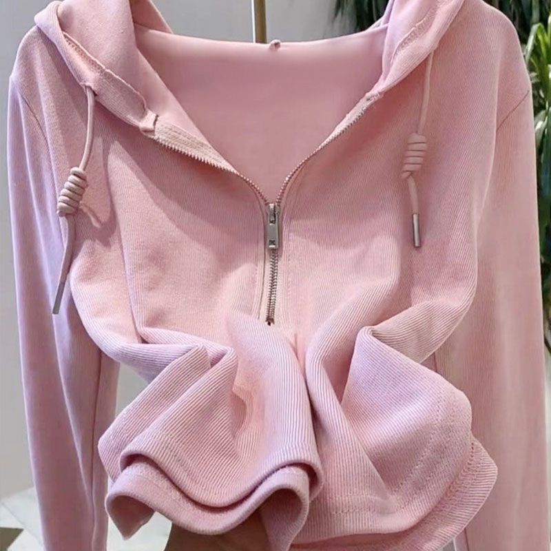 "Oversized Drop-Shoulder Hoodie – Long Sleeve Asymmetrical Hem Sweatshirt (Pink/Grey/White/Black) – M/L/XL/XXL"_ecoleips.com