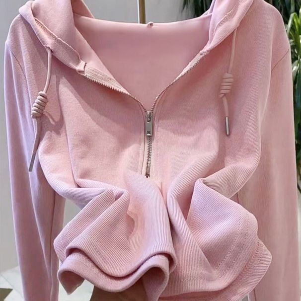 "Oversized Drop-Shoulder Hoodie – Long Sleeve Asymmetrical Hem Sweatshirt (Pink/Grey/White/Black) – M/L/XL/XXL"_ecoleips.com