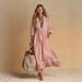 2026 European And American Independent Site Cross-Border Vacation Western Bohemian Beach Lace Patchwork Dress_ecoleips.com