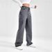 Women’s Tall Flared Jeans – High-Waisted Cotton Denim With Vintage Grey Wash_ecoleips.com