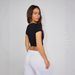 Bestseller U-neck Streetwear Women's High-end Sexy T-shirt, Pure And Alluring Short Cropped With Exposed_ecoleips.com