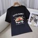 Women's Casual Round Neck Short Sleeve T-Shirt Multi-Color American Style Simple Fashionable Sports Top Solid Printed Loose Fit_ecoleips.com