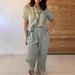 Women's Clothing Summer New Women's Casual Loose Solid Color Short Sleeved Cotton And Linen Pants Set_ecoleips.com