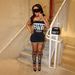 TW895 Women's Sexy Slim Fit Strapless Short Dress European American Style Ins Fashion Letter Print Casual Skirt Dress_ecoleips.com