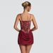 European American Style Women's Sexy Lace Slip Dress Slim Fit Bodycon Pleated Banquet High End Dress_ecoleips.com