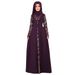 European And American Plus Size Women's Dress Ethnic Style Printed High-Waisted Long Floor-Length Gown Without_ecoleips.com
