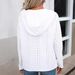 2026 New Women's Sweater Hooded V-neck Long-sleeved Loose Foreign High-end And Thin_ecoleips.com