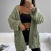 Women’s Longline Knit Cardigan – Striped & Textured Open Front Sweater (40-52) | Boho-Chic Lightweight Cover-Up_ecoleips.com