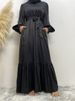 New Turkey Modanisa Indonesia Mini Dress Islamic Female Abaya Kimono African Dress Styles With Chiffon Muslim Polka Dot Clothing_ecoleips.com