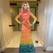 Women's Unique Print Hollow Sexy Fishtail Dress Fashion Autumn New Clothing_ecoleips.com