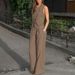 Women's Clothing Design Sense Fashion Vest High Waist Wide Leg Pants Two Piece Temperament Leisure Suit_ecoleips.com