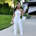 Women's Clothing sleeveless tube top hip wrapped elastic wide leg jumpsuit_ecoleips.com