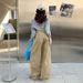 Wholesale American Retro Women's Jeans With A Unique Design, Patchwork Khaki Loose Wide-leg Straight Pants_ecoleips.com
