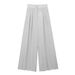 Suitable For All Seasons Fashion 2024 Summer New Style Women's Linen Blend Pleated Pants_ecoleips.com