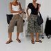 Retro Women's Camouflage Cargo Shorts Pleated Loose Fit Slimming Wide Leg Cropped Jeans_ecoleips.com