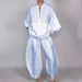 Women's Clothing Autumn_women's Loose Casual Solid Color Pocket Half Zip Top Flower Bud Pants Suit_ecoleips.com