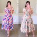 2025 Spr Summer New Cross-Border European And American Dress Artistic French Fresh Print Fashion Women's_ecoleips.com