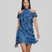 Women's Clothing Mini Dress Mesh Ruffled Trim Denim New Spring Summer Vacation Dress_ecoleips.com