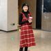 Maternity Spring New Korean Style Casual Fashion Internet Celebrity Knitted Sweater With Skirt_ecoleips.com