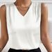Women's Elegant Satin Suit Vest Sleeveless Design European American Style Commuter Top Base Layer 2025 New Fashion_ecoleips.com
