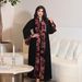 Luxury Velvet Jalabiya Dress – Gold Embroidered Abaya With Leather Accents | Elegant Muslim Evening Gown (Deep Red) – S/M_ecoleips.com