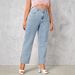 Women's Clothing High-Waisted Wide-Leg Jeans Extra Long Style For Spring/Autumn Regular Fit Solid Polyester_ecoleips.com