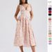 Women's Clothing Slim Suspender Long Skirt European And American Style Fashion Print V Neck Temperament Dress_ecoleips.com