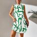 Cross-border Women's Clothing 2023 Summer Wish European And American Printed Stand-collar Dress_ecoleips.com