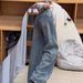 Stylish High-Waisted Flared Jeans For Women – Blue Distressed Denim With Rhinestone Embellishments, Comfortable Cotton Blend (S-2xl)_ecoleips.com