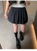 K Flower Bud Short Skirt, Female High Waist, White A-line Bubble Puff Skirt, Cake Skirt, Half Body Skirt_ecoleips.com