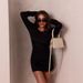 Women's Clothing Spring Autumn Sexy Backless Long Sleeve Dress For Women Solid Color European American Style Fashionable Everyday Short Skirt_ecoleips.com