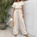 2025 Summer New Organic Cotton Women's Clothing Casual Suit Women's Top + Pants_ecoleips.com
