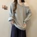 Real Shot Off-Shoulder Asymmetrical Neck Cotton Sweatshirt For Women, Autumn And Winter Fleece-Lined_ecoleips.com