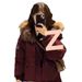 girl Girl Girl Workwear Parka Jacket Students, Women's Winter New Thickened American Style High-end Couple's Large Fur Collar Cotton_ecoleips.com