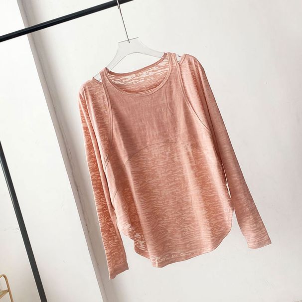 Women's Clothing Style Women's Floral Yoga Cover Up Summer Sun Protection Loose Fit Quick Drying Long Sleeve T-Shirt Breathable Sports Fitness_ecoleips.com