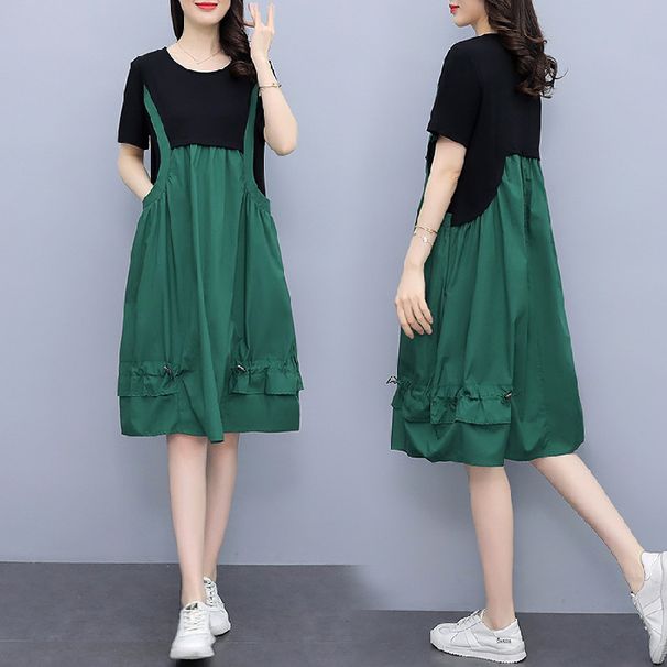 European-style Fashionable Suspender Dress, Two-piece, Summer 2026, Waist-cinching, Mid-length A-line, Slimming_ecoleips.com