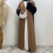 Modest Abaya Dress/Muslim Dress Women Patchwork Robe For Women Long Sleeved Muslim Fashion Women's Clothing_ecoleips.com